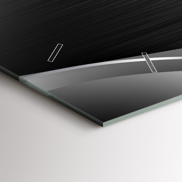 Horizontálne hodiny Čierne a strieborné čiary