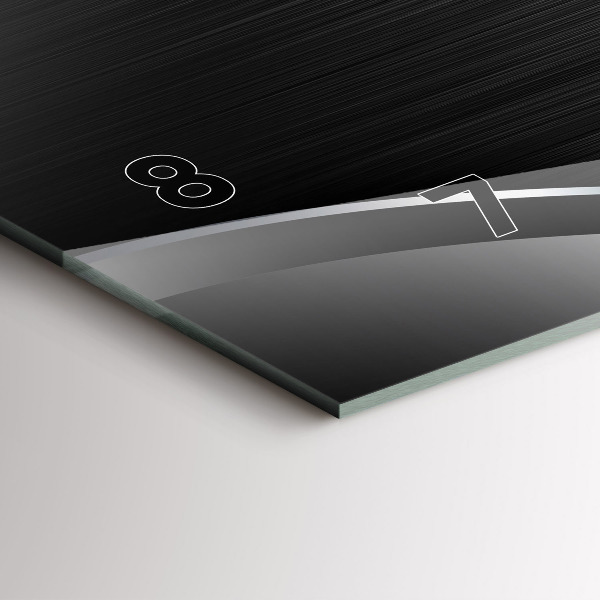 Horizontálne hodiny Čierne a strieborné čiary