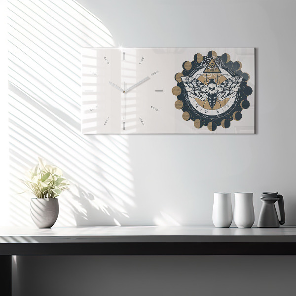 Horizontálne hodiny Fázy mesiaca a oko