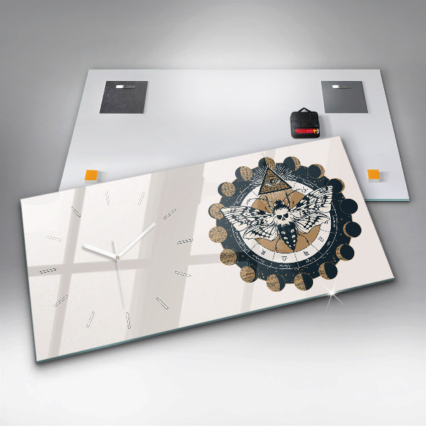 Horizontálne hodiny Fázy mesiaca a oko