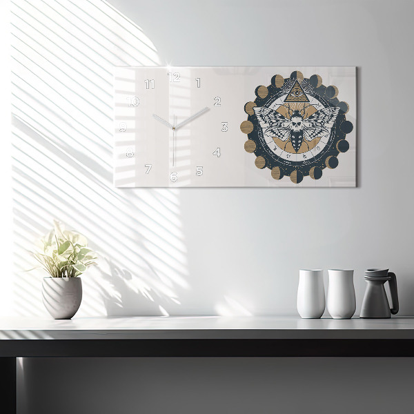 Horizontálne hodiny Fázy mesiaca a oko