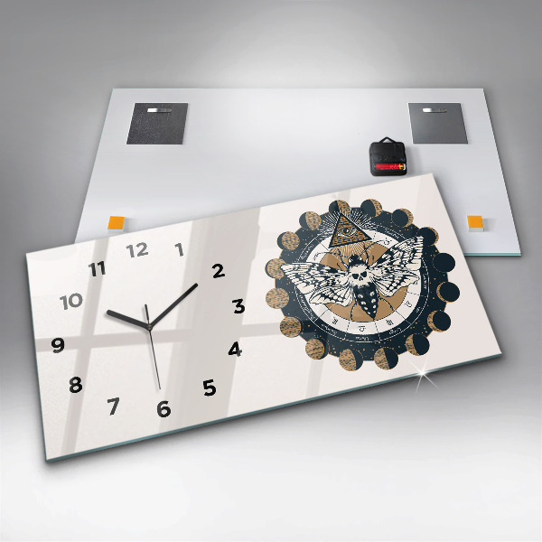 Horizontálne hodiny Fázy mesiaca a oko