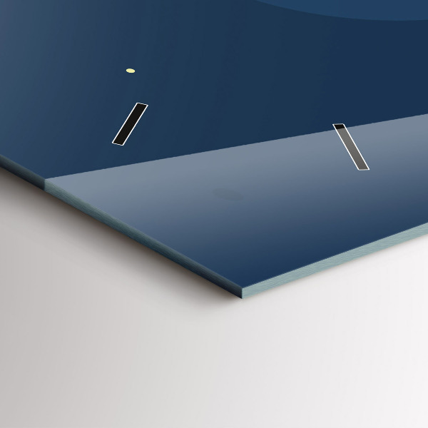 Horizontálne hodiny Modré vlny