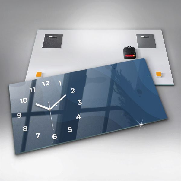 Horizontálne hodiny Modré vlny