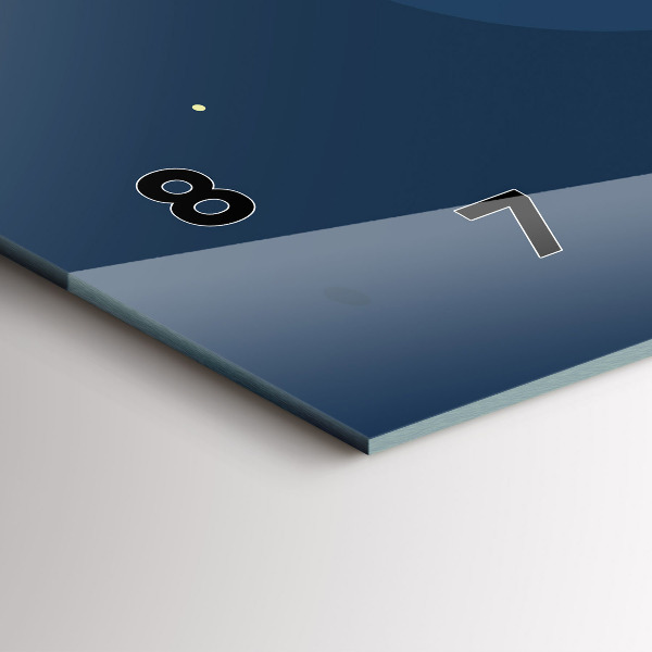 Horizontálne hodiny Modré vlny