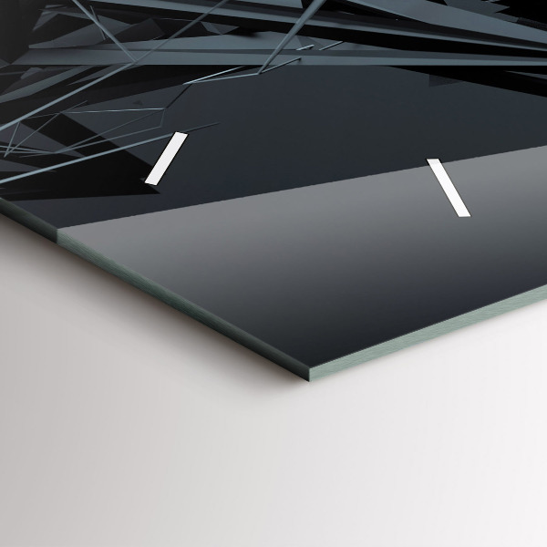 Horizontálne hodiny Čierna abstrakcia