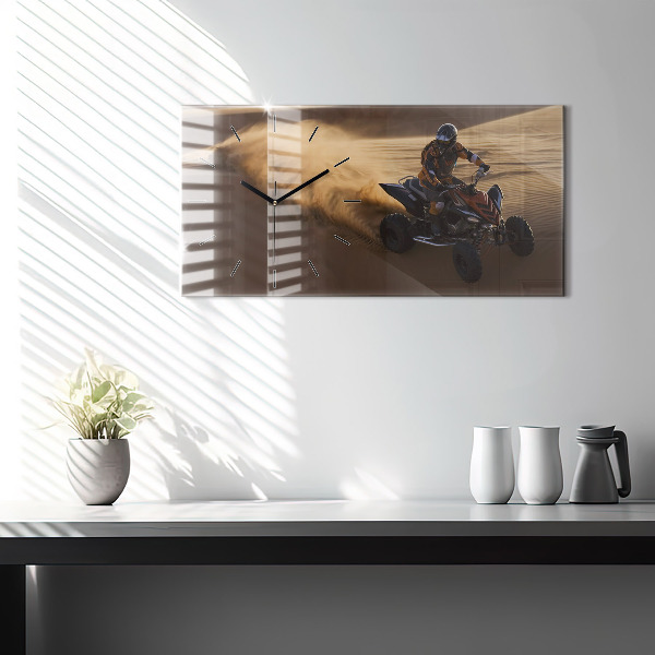 Horizontálne hodiny Štvorkolka v púšti