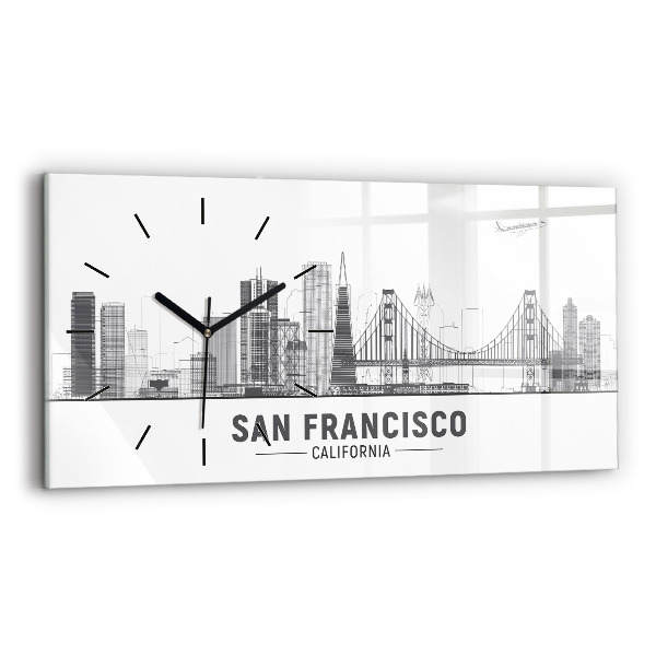 Horizontálne hodiny Panoráma San Francisca