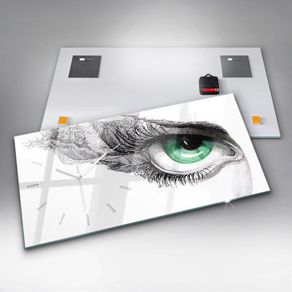 Horizontálne hodiny Abstrakcia ľudského oka