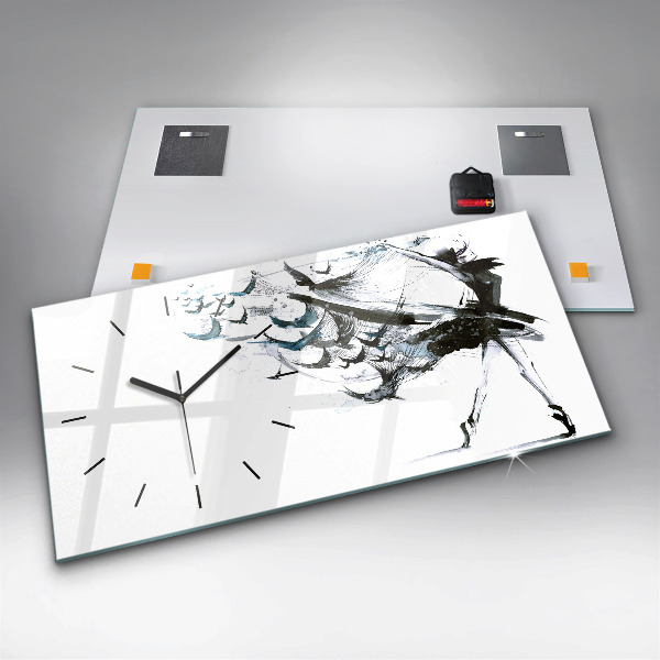 Horizontálne hodiny Žena tancujúca balet