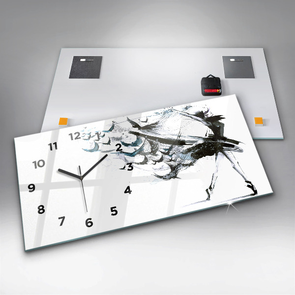 Horizontálne hodiny Žena tancujúca balet