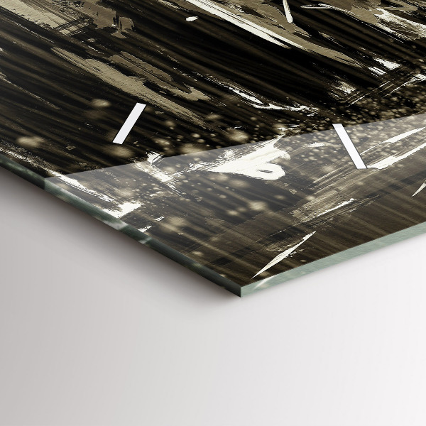 Horizontálne hodiny Žena v daždivej noci