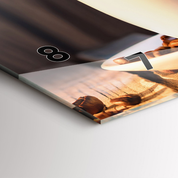 Horizontálne hodiny Šálka kávy