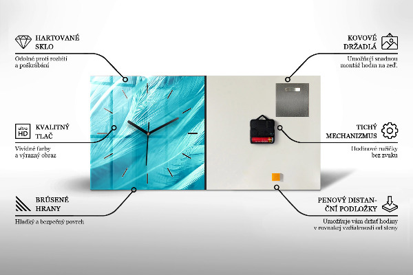 Horizontálne hodiny Stromová mozaika