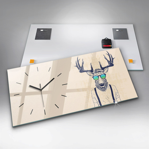 Horizontálne hodiny Abstraktný jeleň