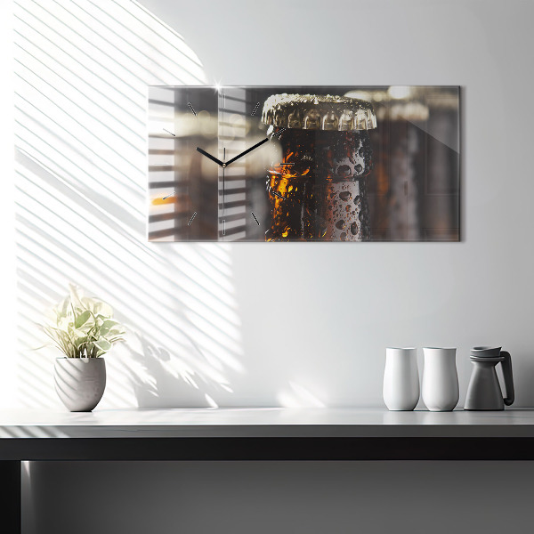 Horizontálne hodiny Sklenené fľaše