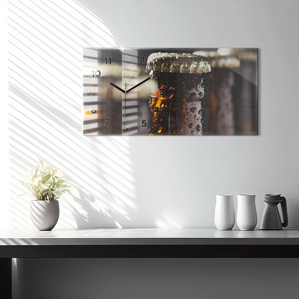 Horizontálne hodiny Sklenené fľaše