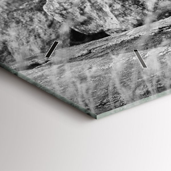 Horizontálne hodiny Abstrakt - Lev