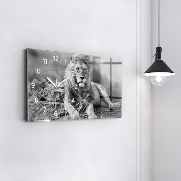 Horizontálne hodiny Abstrakt - Lev