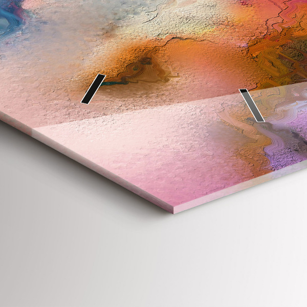 Horizontálne hodiny Rozliate farby