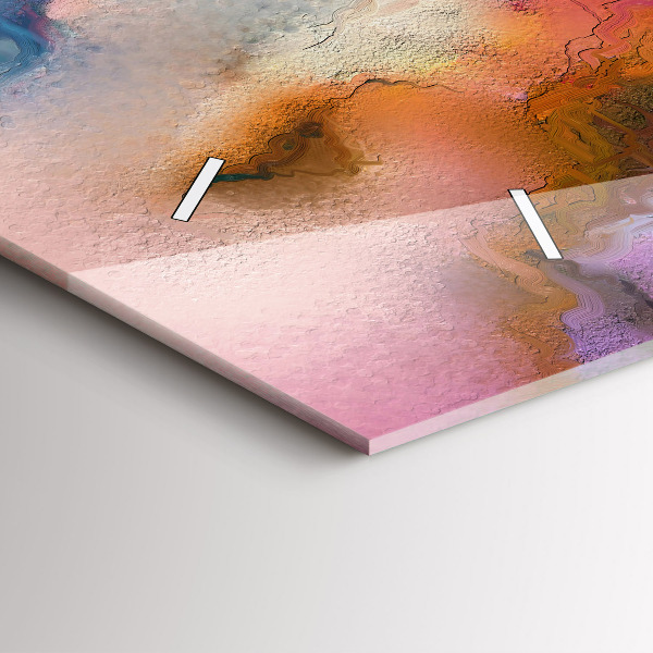 Horizontálne hodiny Rozliate farby