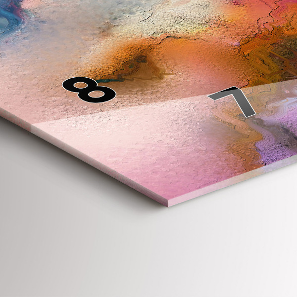 Horizontálne hodiny Rozliate farby