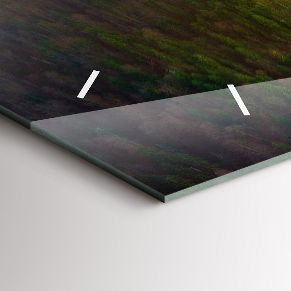 Horizontálne hodiny Západ slnka nad horami