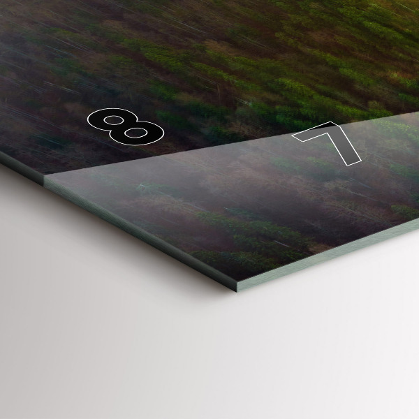 Horizontálne hodiny Západ slnka nad horami