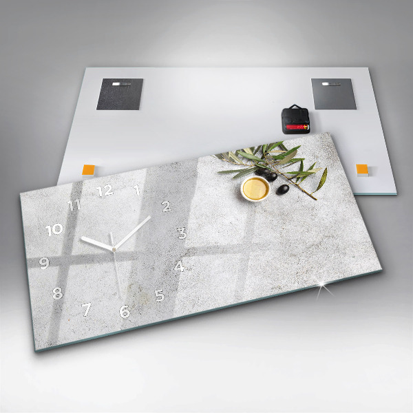 Horizontálne hodiny Minimalistické olivy