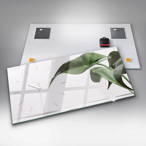 Horizontálne hodiny Abstraktné listy