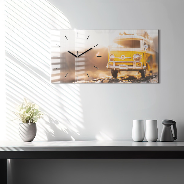 Horizontálne hodiny Auto na dovolenke