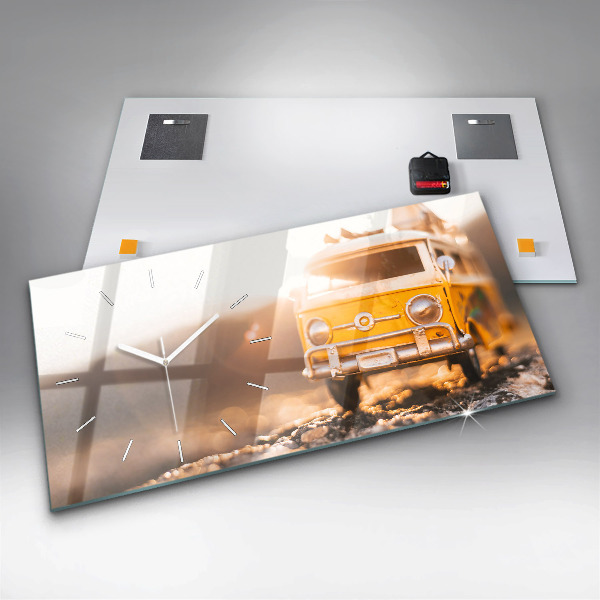 Horizontálne hodiny Auto na dovolenke