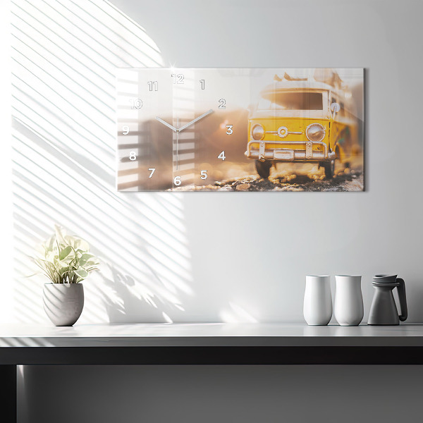 Horizontálne hodiny Auto na dovolenke