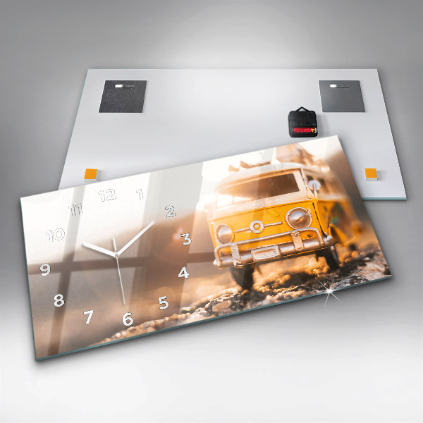 Horizontálne hodiny Auto na dovolenke