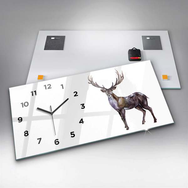 Horizontálne hodiny Jeleň kráľ lesa