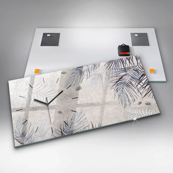 Horizontálne hodiny Palmový list