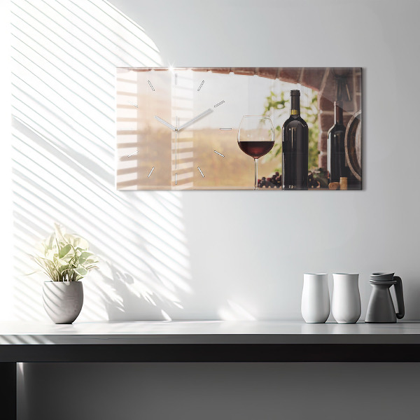 Horizontálne hodiny Fľaše vína