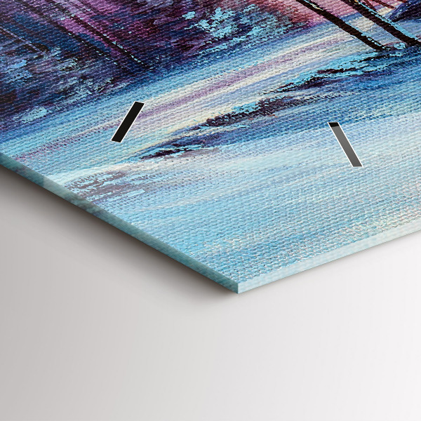 Horizontálne hodiny Vianočný stromček a most