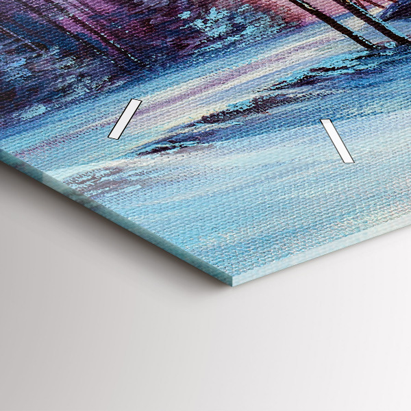 Horizontálne hodiny Vianočný stromček a most