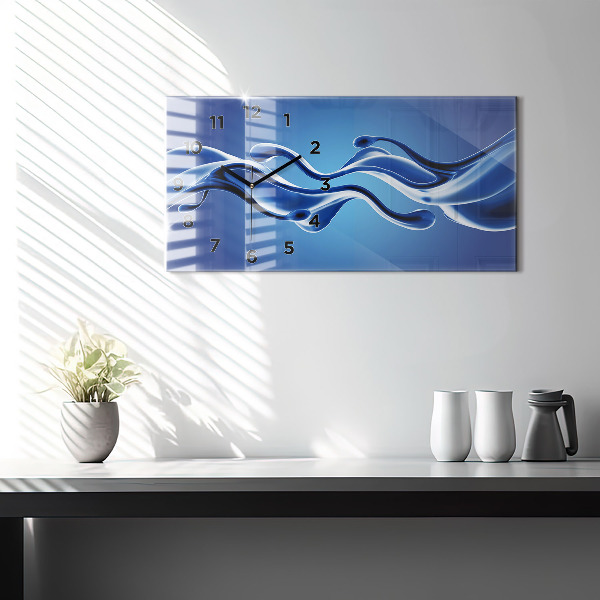 Horizontálne hodiny Abstrakcia tekutín