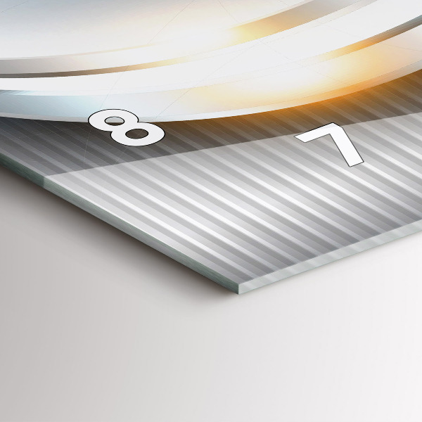 Horizontálne hodiny Kovová abstrakcia