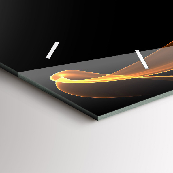 Horizontálne hodiny Oranžové čiary