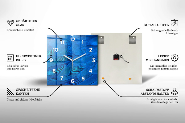 Štvorcové hodiny Ázijský bambus