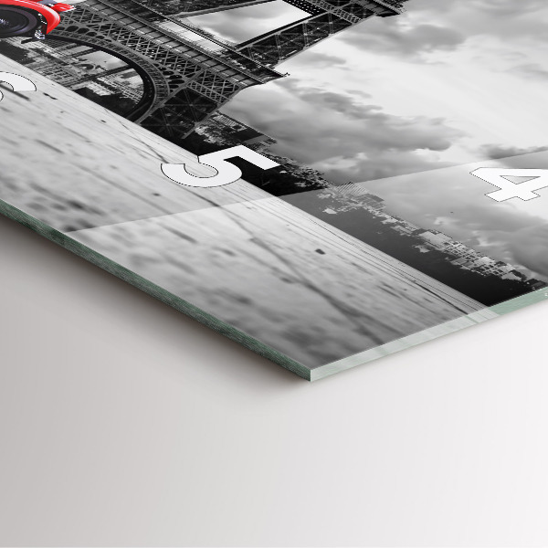 Štvorcové hodiny Effelova veža v Paríži