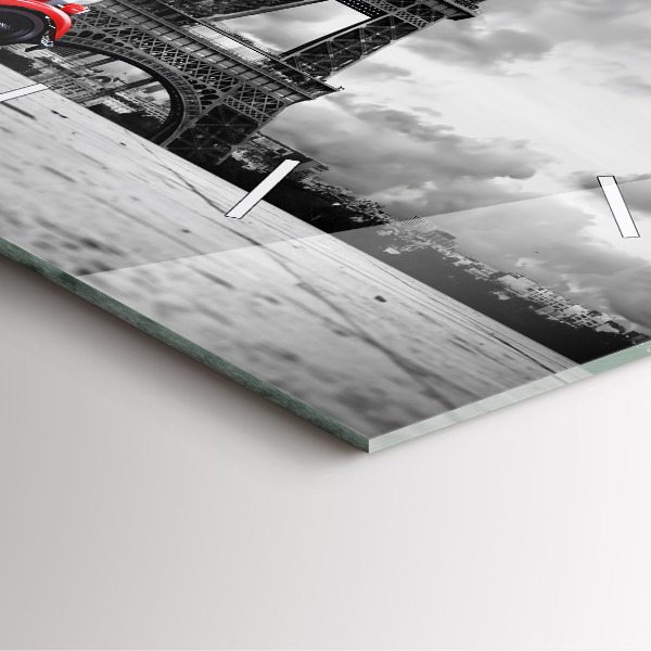 Štvorcové hodiny Effelova veža v Paríži