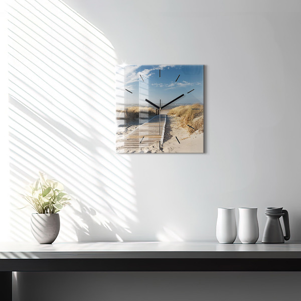 Štvorcové hodiny Výhľad na pláž