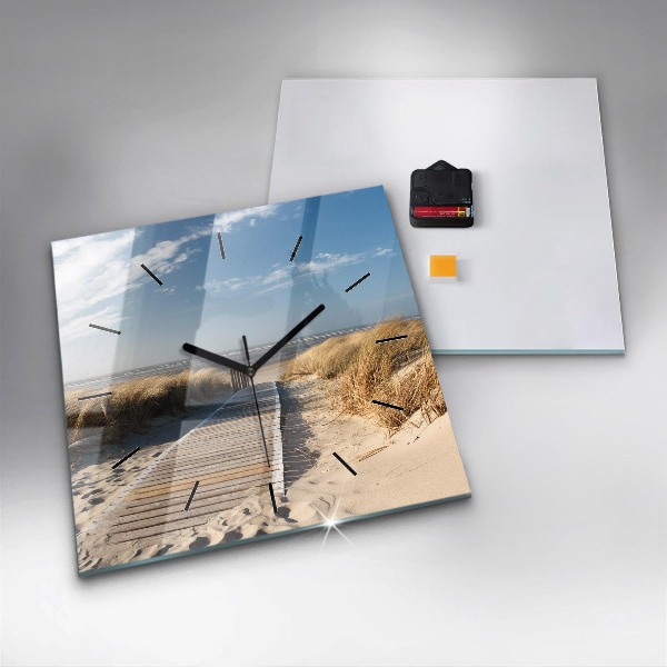 Štvorcové hodiny Výhľad na pláž