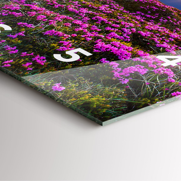 Štvorcové hodiny Východ slnka a kvety