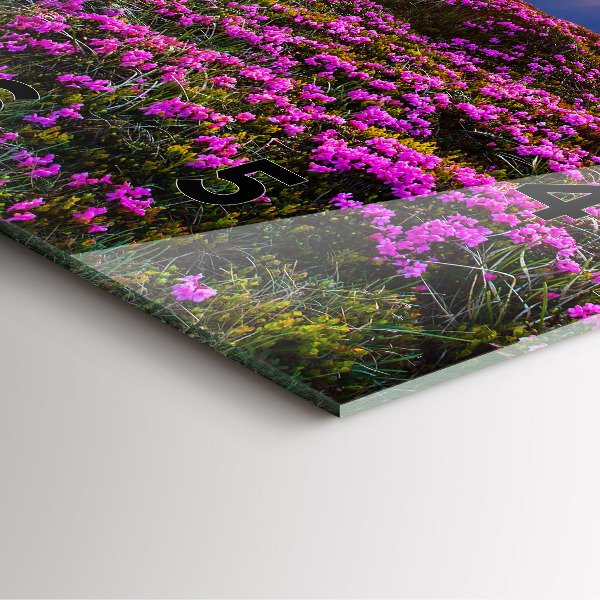 Štvorcové hodiny Východ slnka a kvety