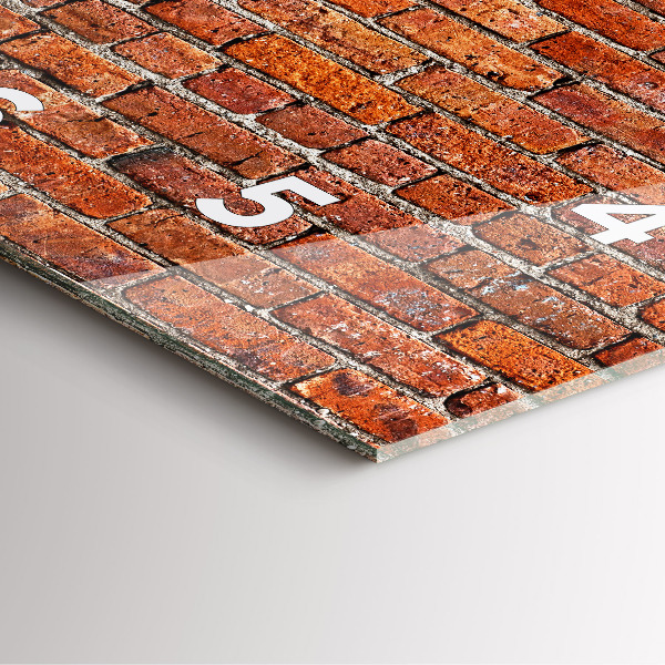 Štvorcové hodiny Stará tehlová stena